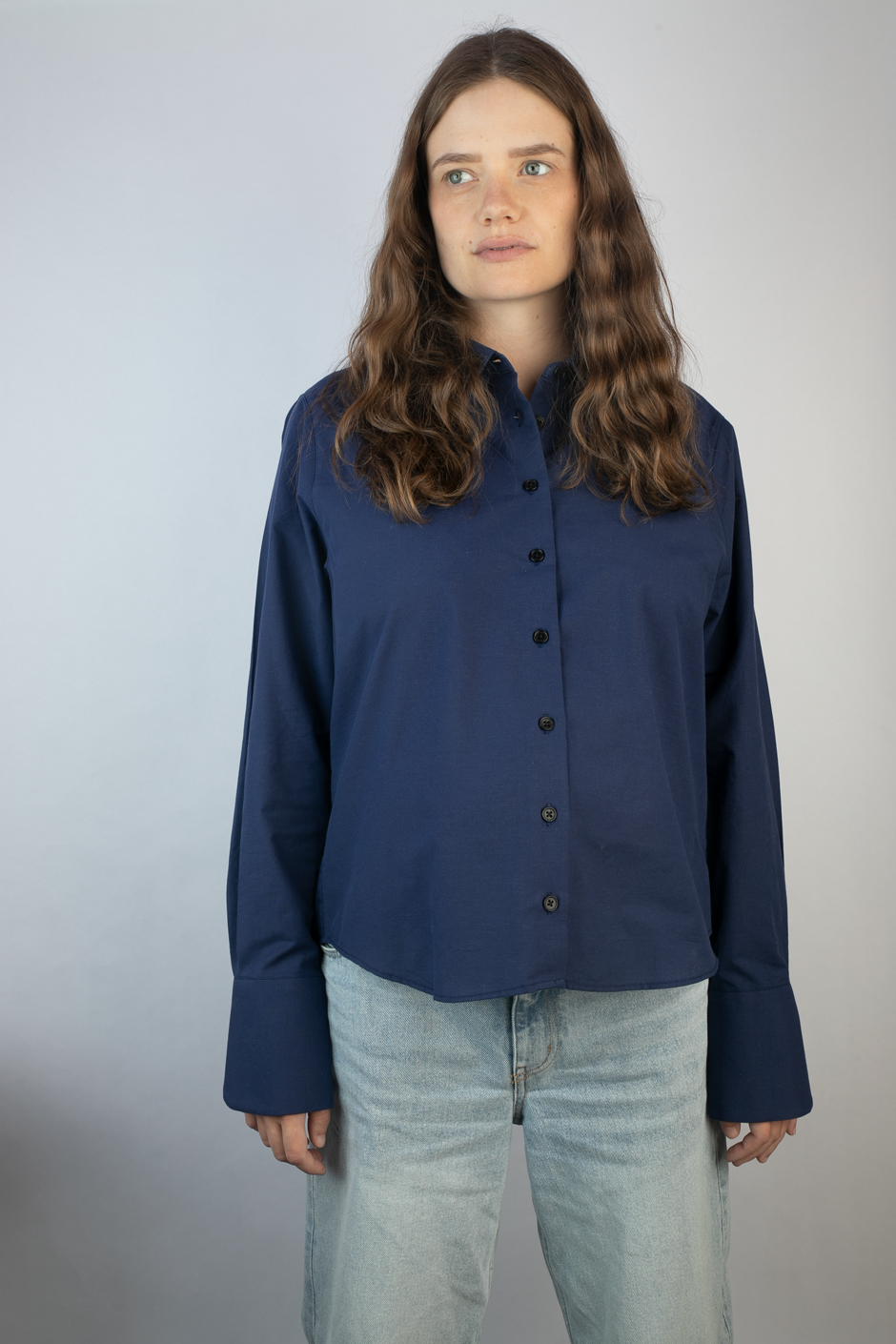 Bluse Damen Papayaa- dunkelblau