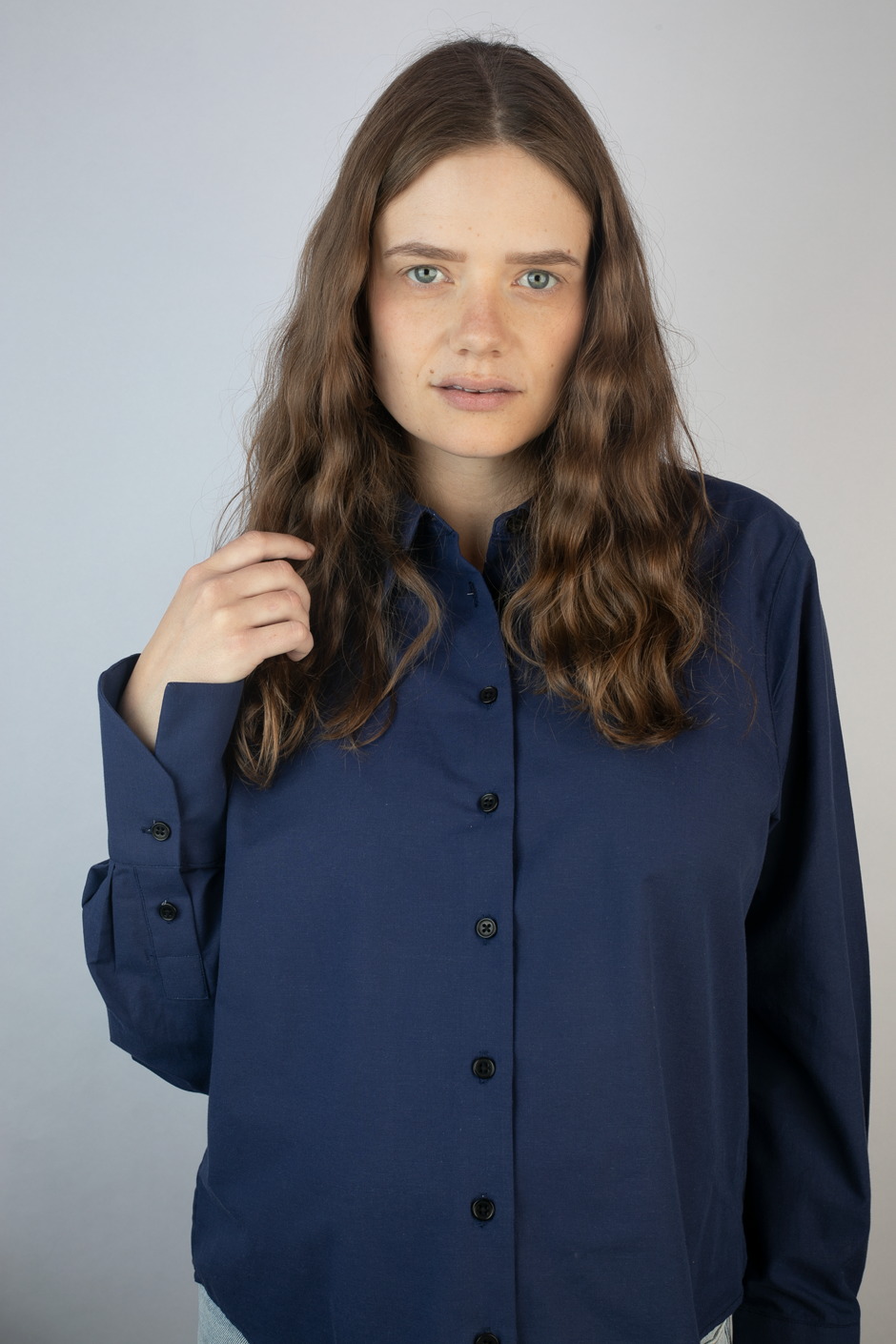 Bluse Damen Papayaa- dunkelblau