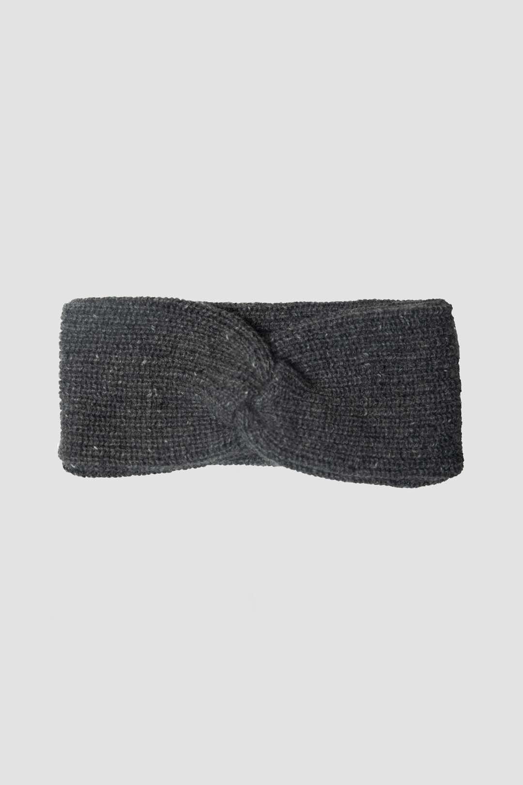 Stirnband Kaschmir dunkelgrau