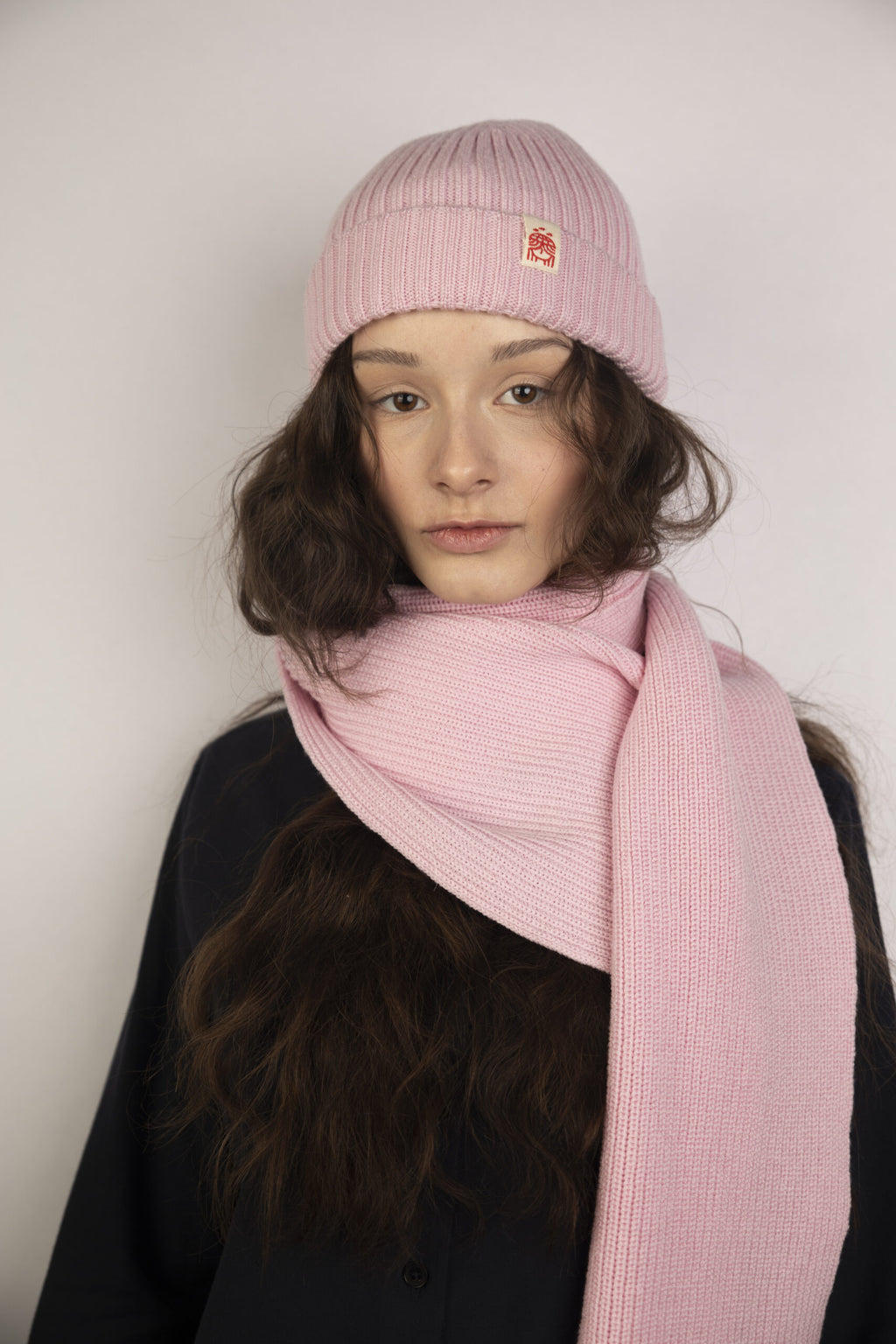Strickschal rosa