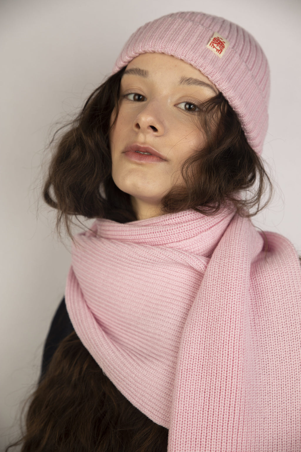 Strickschal rosa