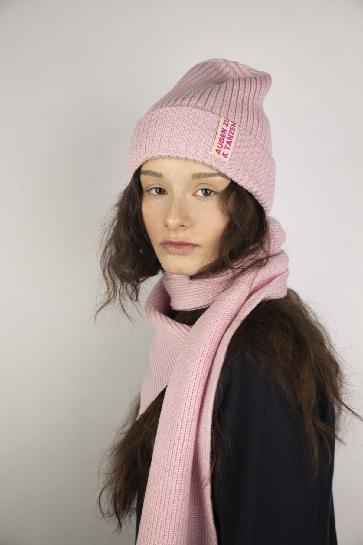 Strickschal rosa
