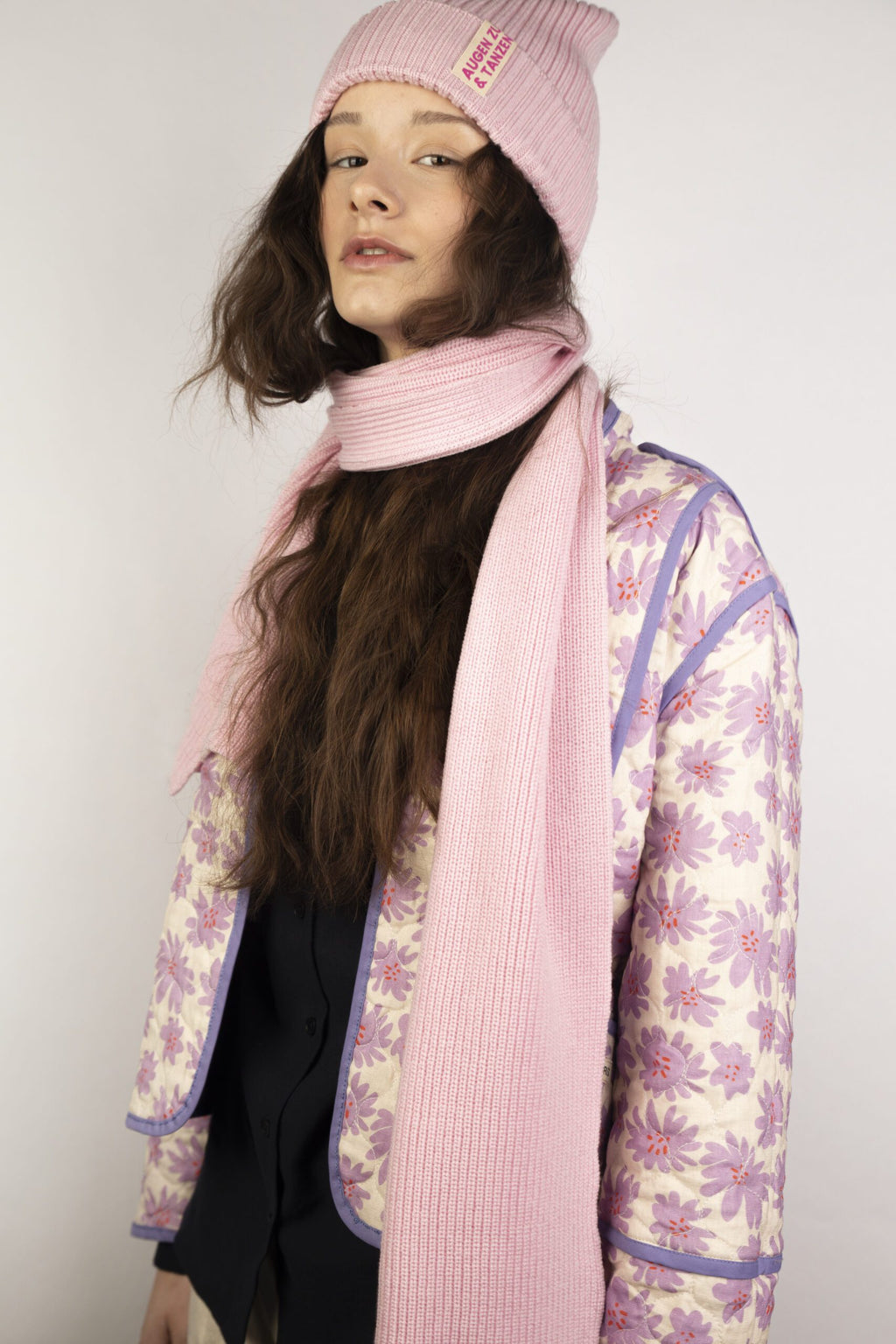 Strickschal rosa