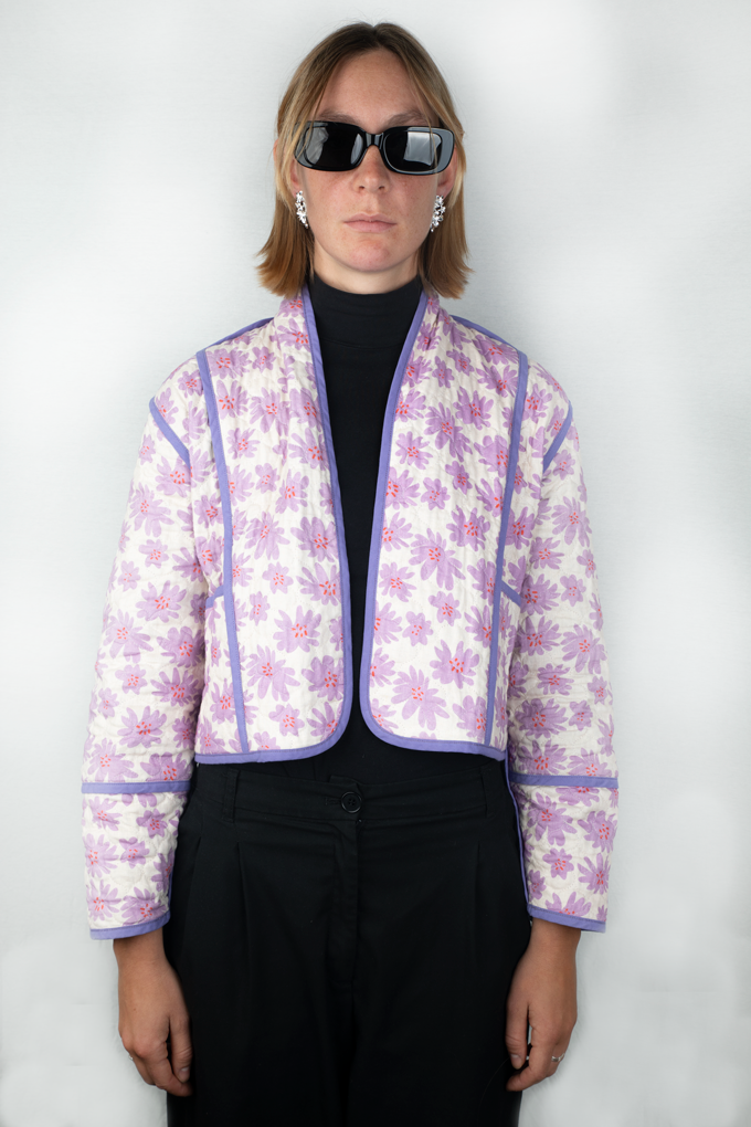 Wendejacke Flower-Lila