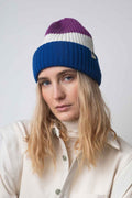 Strickmütze Lila Blau
