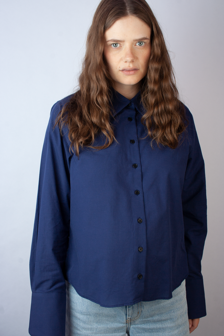 Bluse Damen Papayaa- dunkelblau