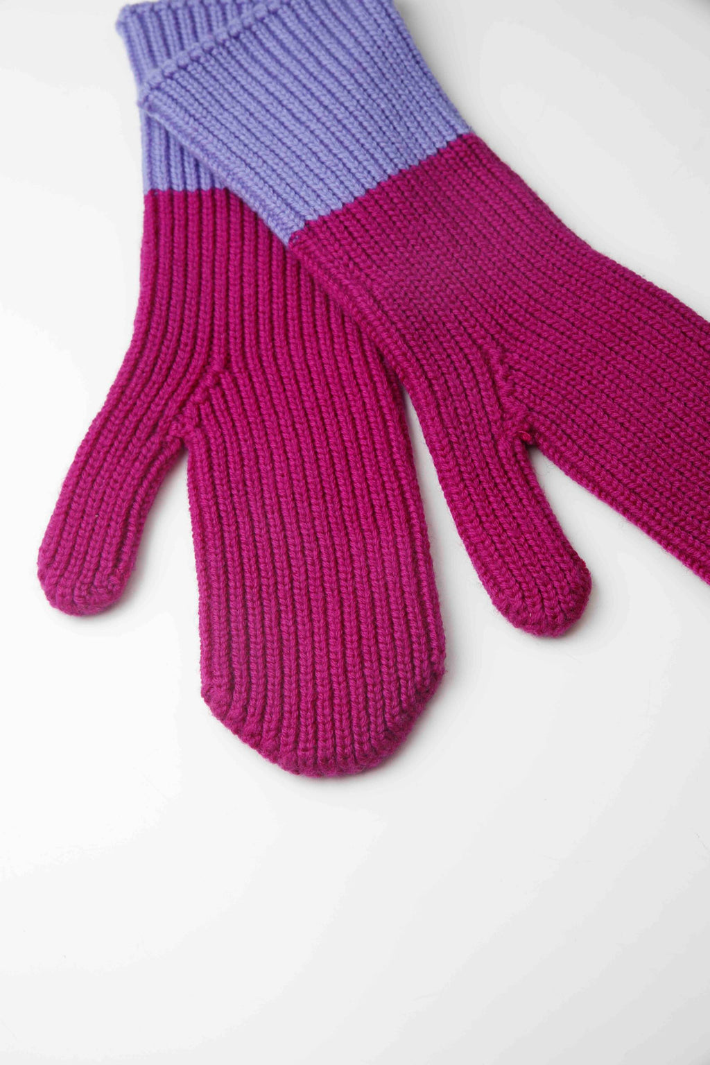 Handschuhe Flieder Pink