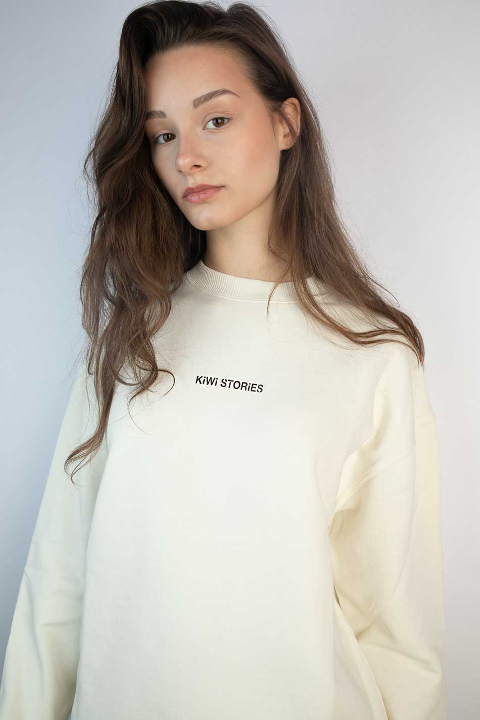 Sweater Unisex Offwhite Kaffee