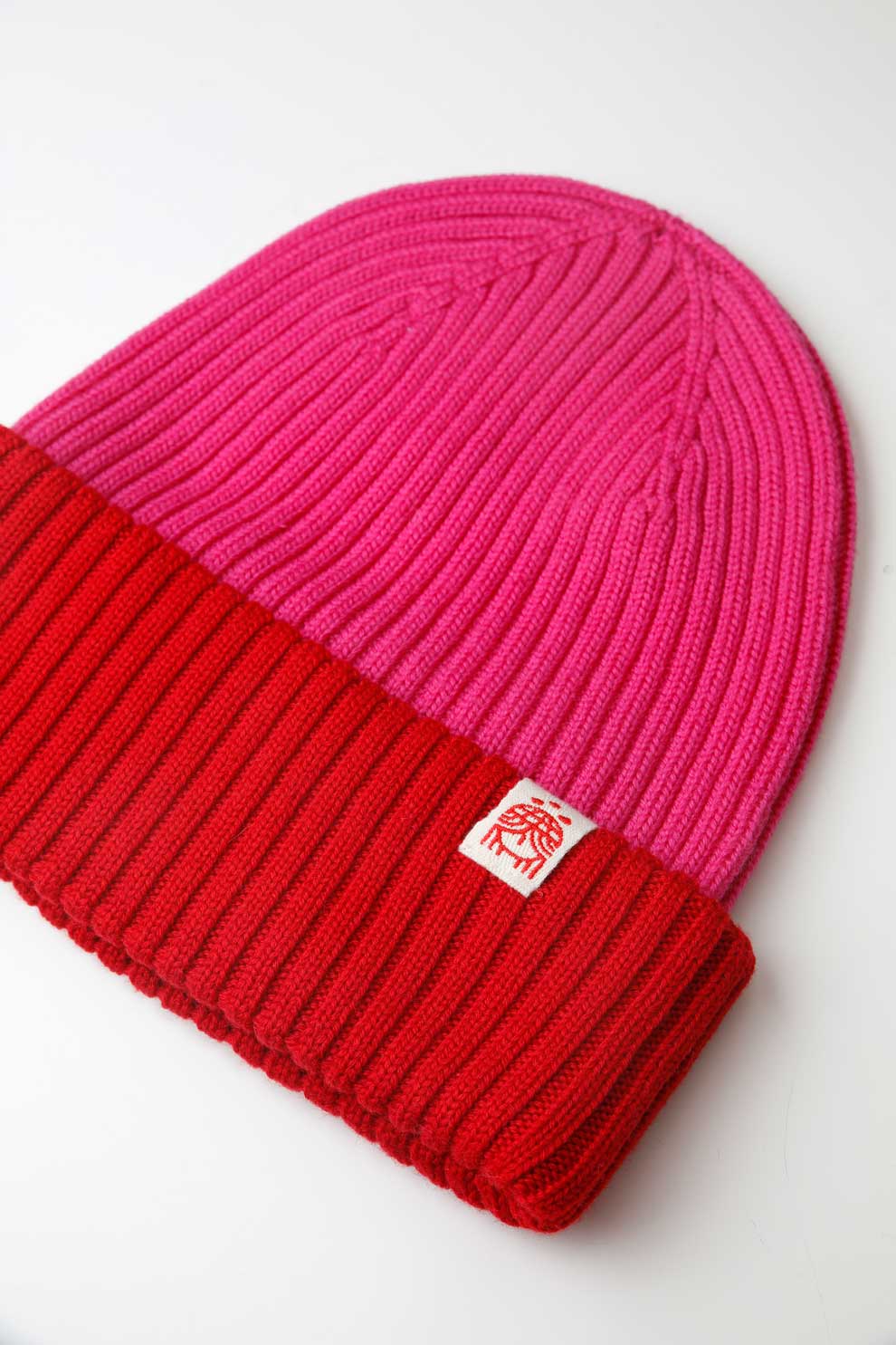 Strickmütze Block Pink