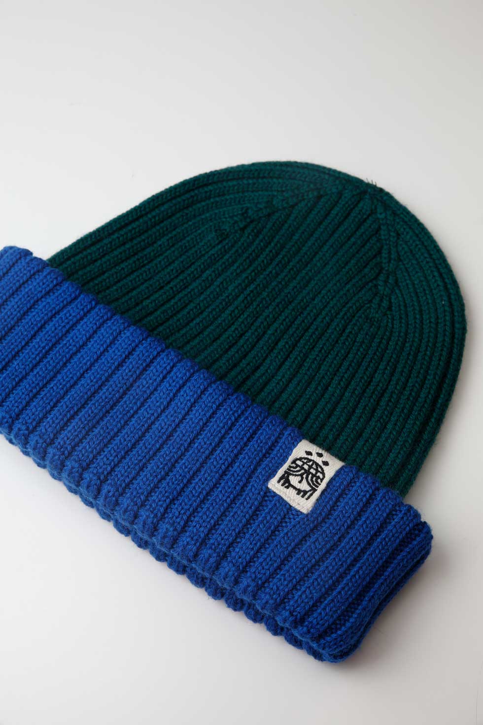 Slim Fit Block Grün Blau