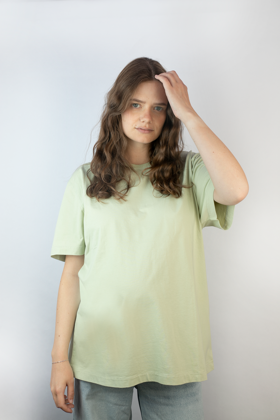 Unisex T Shirt Knoblauch- grün