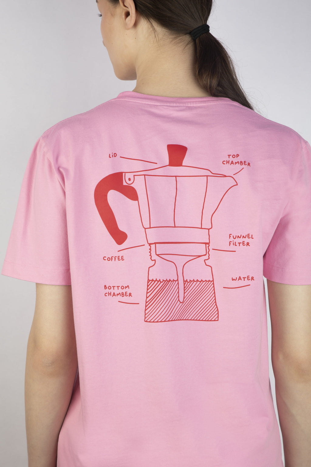 T Shirt Unisex Kaffee- Pink