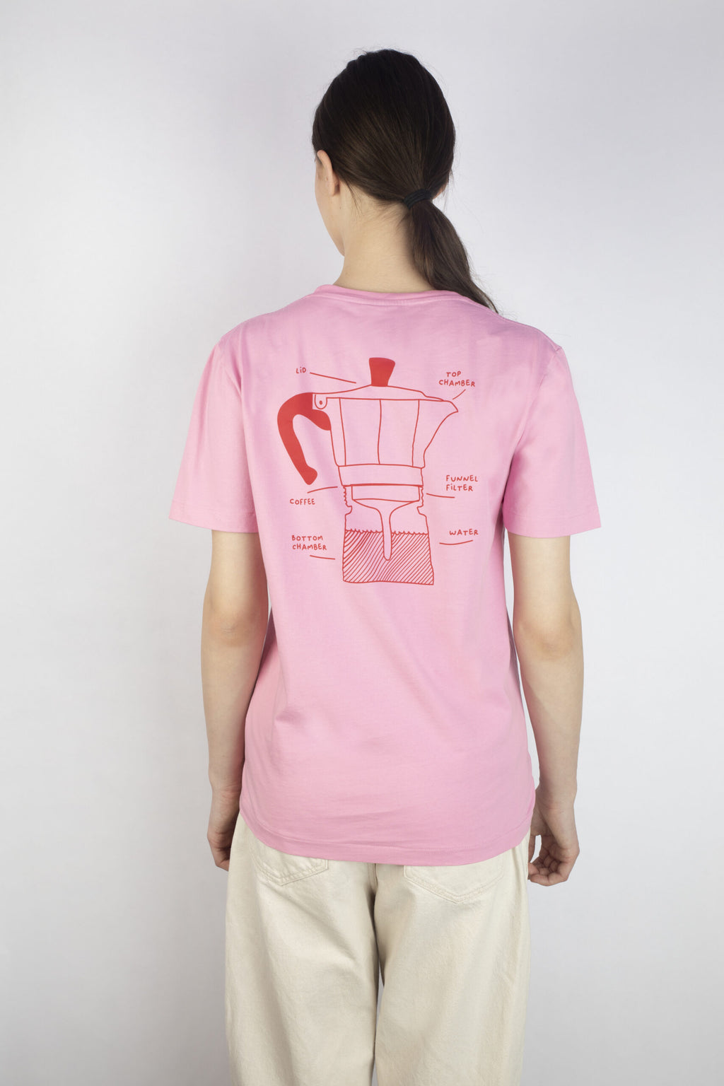 T Shirt Unisex Kaffee- Pink