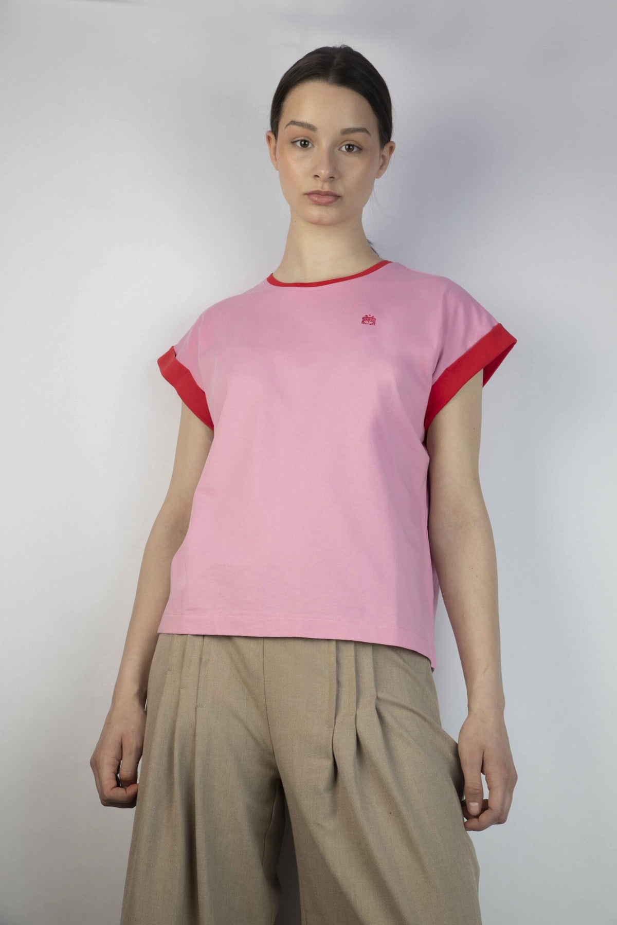 Kurzarm Shirt Pink Rot