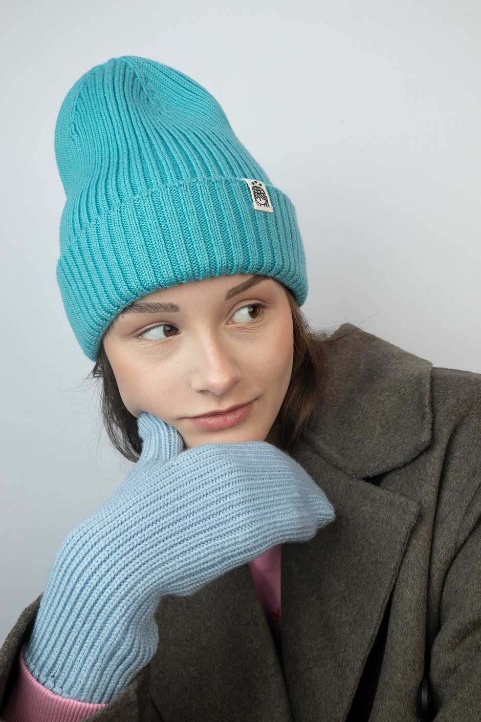 Handschuhe hellblau