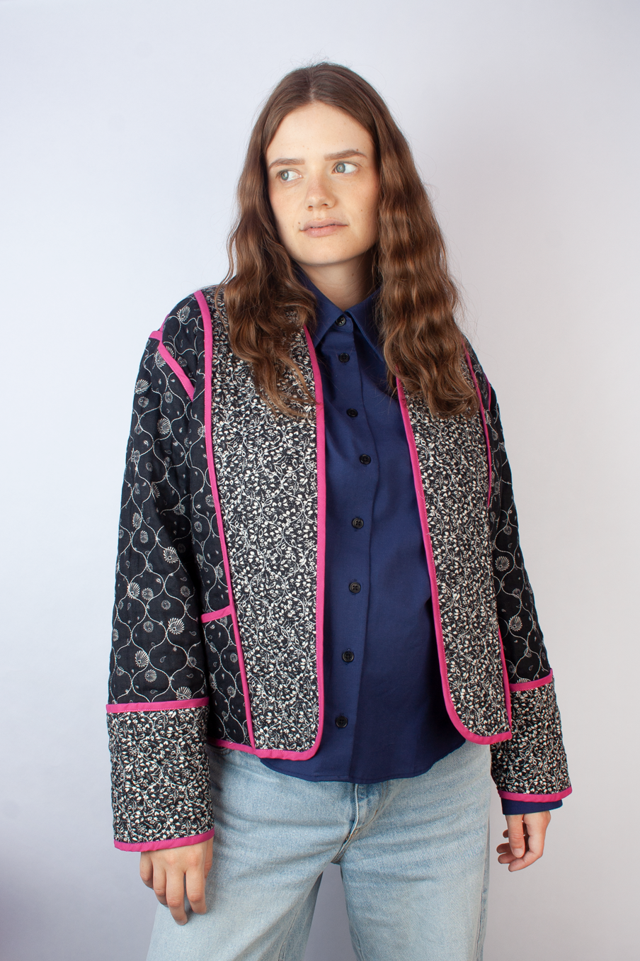 Wendejacke Pink schwarz
